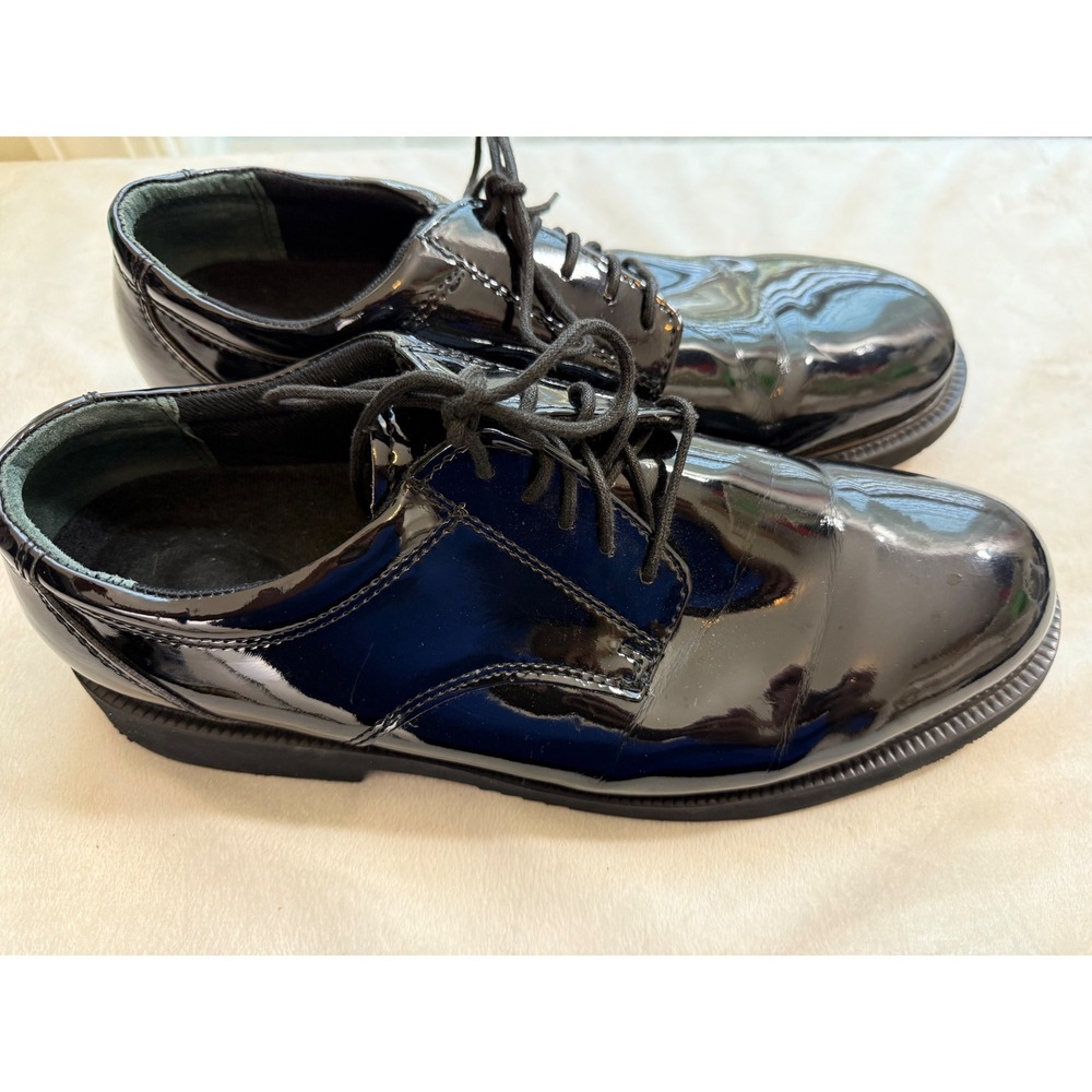 Thorogood Poromeric Academy Oxford Men 13 Wide Black Patent Uniform Dress Formal